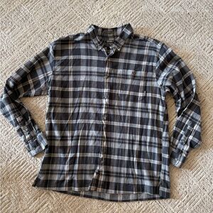 Eddie Bauer Black and Gray Checkered Shirt